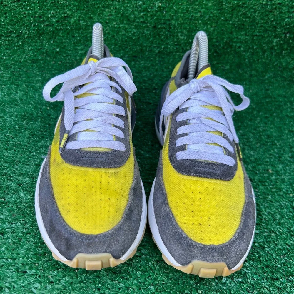 Nike Waffle One‎ GS Go The Extra Smile Yellow Grey Sneakers DO5868-700 Size 5Y